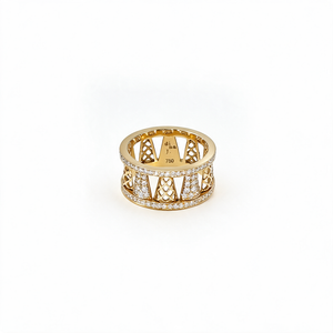 Happiness Diamond Geometric Ring