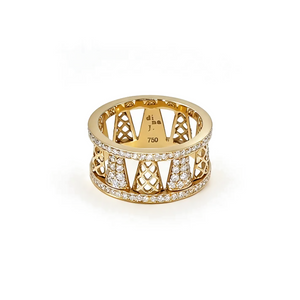 Happiness Diamond Geometric Ring
