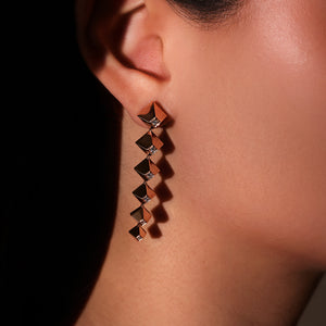 Diamond Heritage Rose Gold Drop Earrings