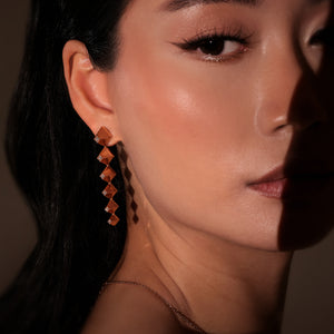 Diamond Heritage Rose Gold Drop Earrings