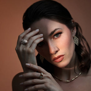 Dina J - خاتم السعادة المفتوح من دايموند
