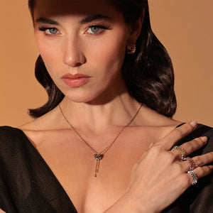 Diamond Heritage Cylindrical Pendant Necklace