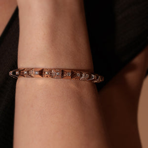 Diamond Heritage Geometric Studded Bangle