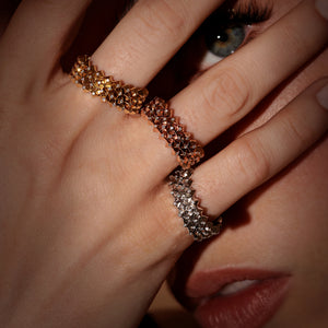 Diamond Heritage Pyramid Stud Band Ring