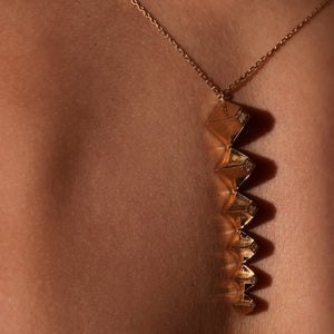 Diamond Heritage Pyramid Drop Pendant