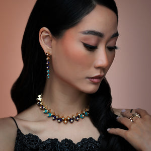 Diamond Heritage Lapis Drop Earrings