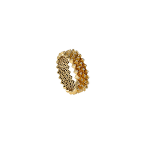 Heritage Yellow Gold Diamond Pyramid Ring