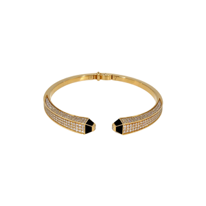 Leya Yellow Gold Diamond Bangle