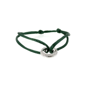 Mona Malachite Cord Bracelet with Charm