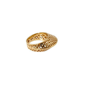 Mona Yellow Gold Geometric Ring