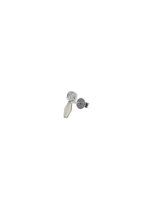 Hayat Single Mother of Pearl Stone Earring
