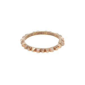 Diamond Heritage Geometric Studded Bangle