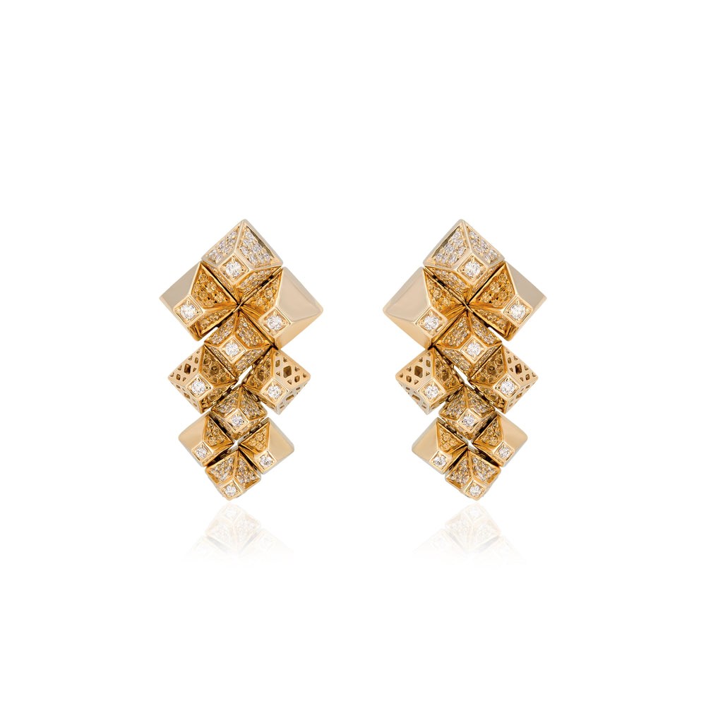 Dina J - Diamond Heritage Dangle Earrings