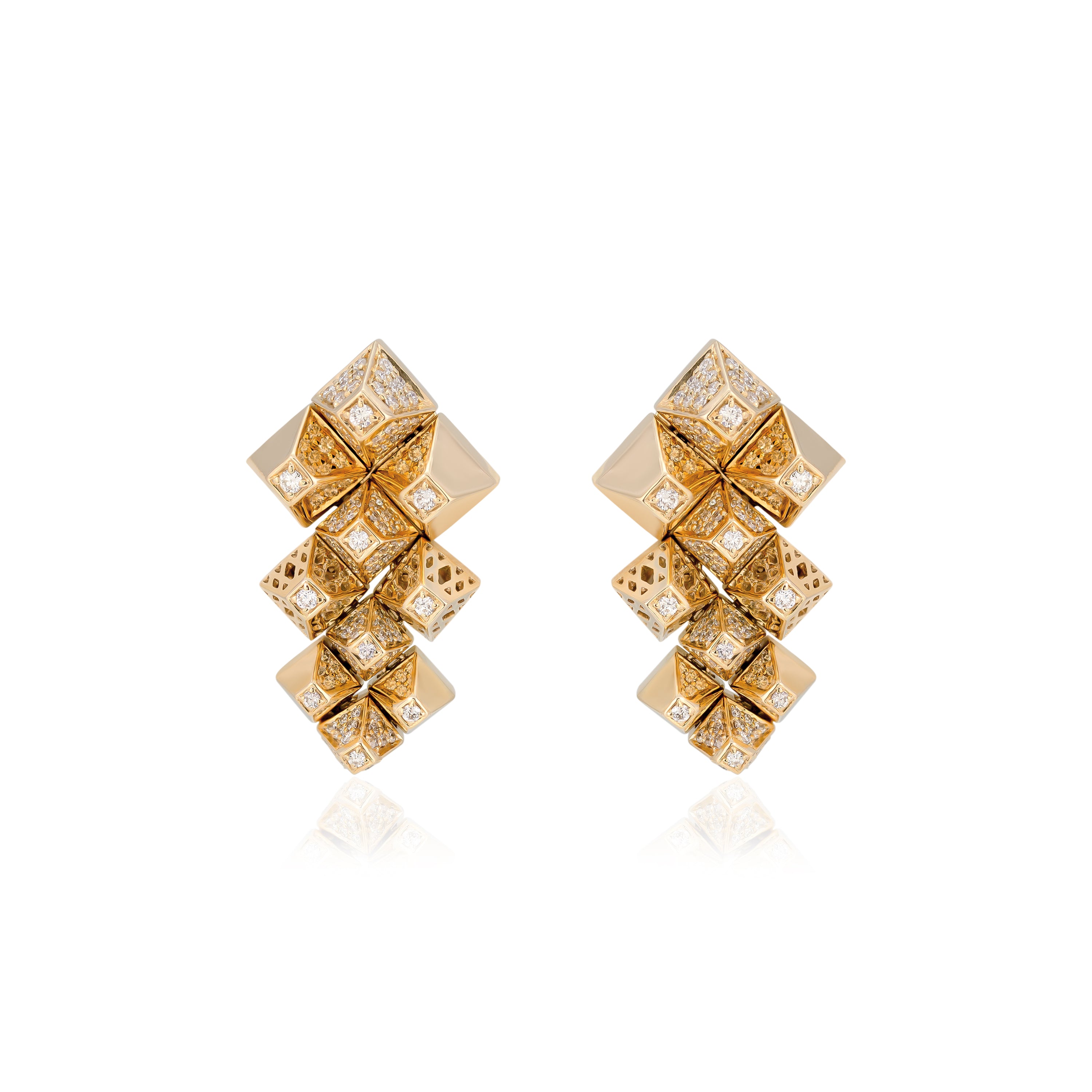 Dina J - Diamond Heritage Dangle Earrings