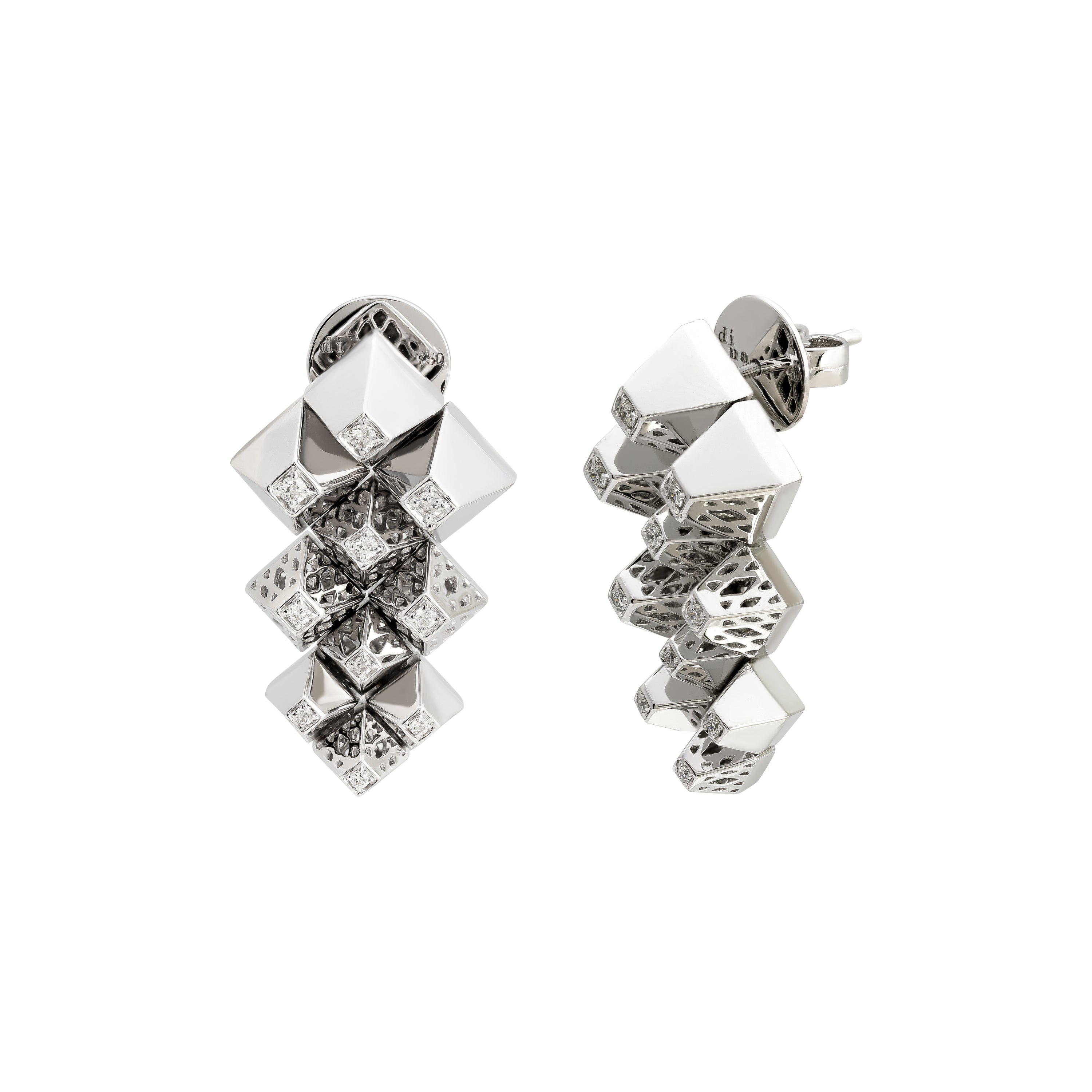 Dina J - Diamond Heritage Dangle Earrings