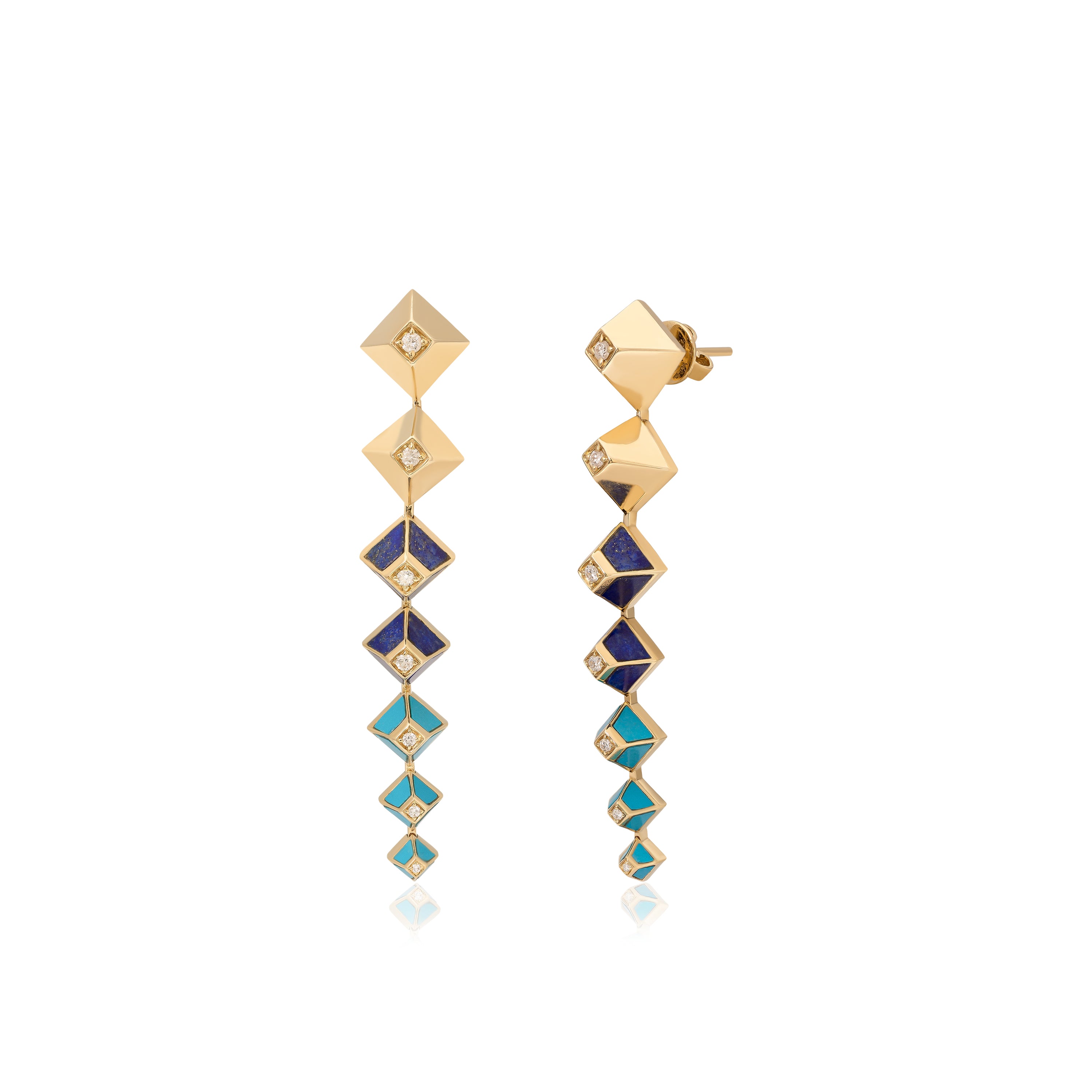 Dina J - Diamond Heritage Drop Earrings