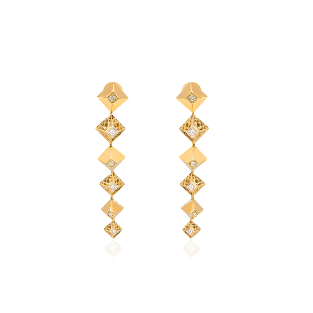 Dina J - Diamond Heritage Drop Earrings