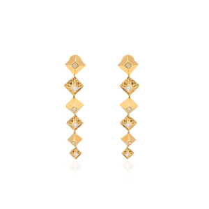 Diamond Heritage Geometric Drop Earrings