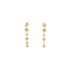 Diamond Heritage Geometric Drop Earrings