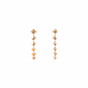 Diamond Heritage Rose Gold Drop Earrings