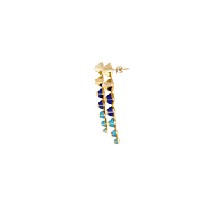 Diamond Heritage Lapis Drop Earrings