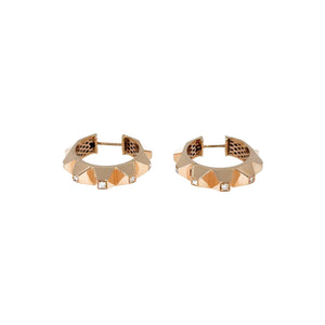 Heritage Diamond Rose Gold Huggies