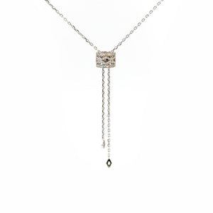Diamond Heritage Cylindrical Pendant Necklace