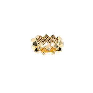 Diamond Heritage Pyramid Stud Band Ring