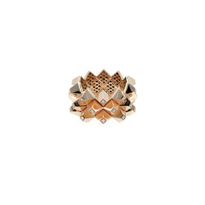 Diamond Heritage Pyramid Stud Band Ring