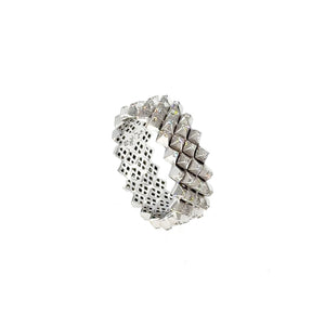 Heritage Diamond White Gold Pyramid Ring