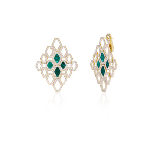 Malachite Happiness Dame Earrings