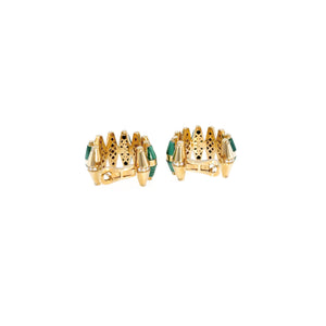 Diamond Happiness Bullet Hoop Earrings