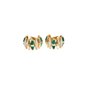 Diamond Happiness Bullet Hoop Earrings