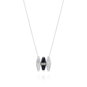 Onyx Diamond Happiness Tri-Pendant