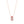 Rose Quartz and Red Coral Diamond Happiness Valentine Pendant