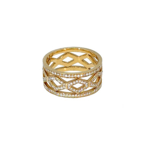 Happiness Diamond Double Row Ring