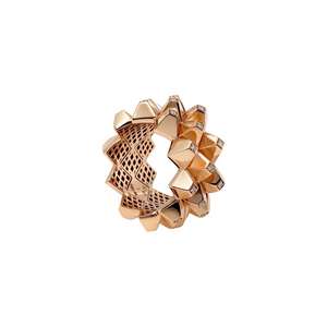 Heritage Rose Gold Diamond Geometric Pyramid Ring
