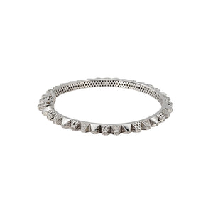Heritage White Gold Diamond Geometric Bangle