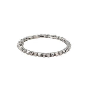 Heritage White Gold Diamond Geometric Bangle