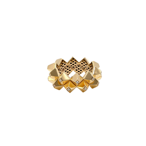 Heritage Yellow Gold Diamond Geometric Ring