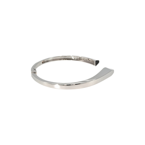 Leya Diamond Open Cuff White Gold Bangle