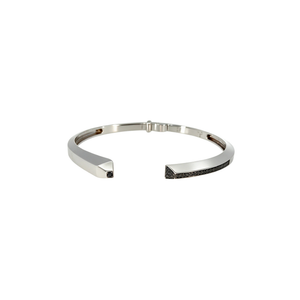 Leya Diamond Open Cuff White Gold Bangle