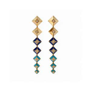 Diamond Heritage Lapis Drop Earrings