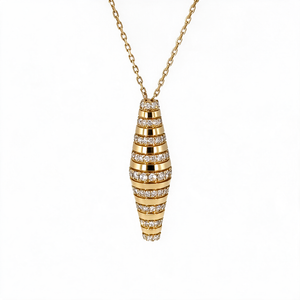 Reina Yellow Gold Diamond Pendant Necklace